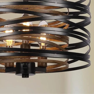 KENIIR Graphic Black Concentric Circle Ceiling Light – view 2