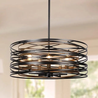 KENIIR Graphic Black Concentric Circle Ceiling Light – view 1