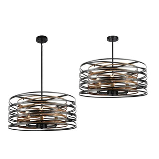 KENIIR Graphic Black Concentric Circle Ceiling Light – view 5