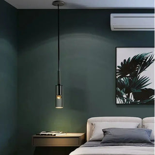 LONG Smoky Grey Nordic Bedroom Ceiling Light – view 1