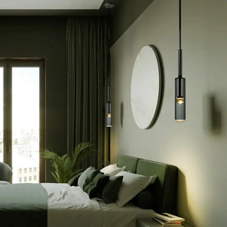 LONG Smoky Grey Nordic Bedroom Ceiling Light – view 2