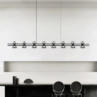 LED spotlight pendant light, 7-bulb modern living room ceiling hanging fixture