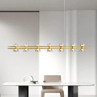 Modern pendant lamp with 7 LED spotlights, living room ceiling hanging light