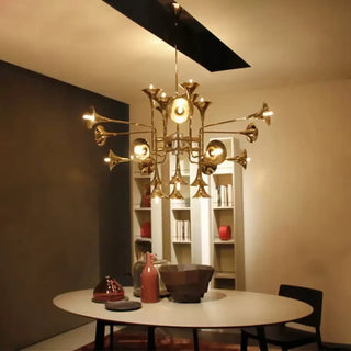HETE Premium Golden Trumpets Ceiling Light – view 2