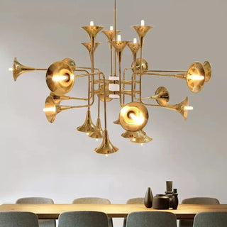 HETE Premium Golden Trumpets Ceiling Light – view 1