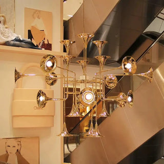 HETE Premium Golden Trumpets Ceiling Light – view 3