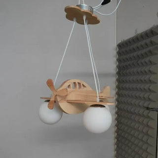 ETHERAL Helicopter Wood Ceiling Light for Children's Bedroom – view 2