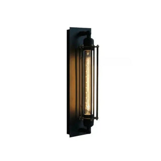 Black E27 wall sconce top angle industrial vintage