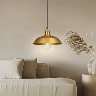 DECALY Industrial Gilded Metal Atelier Style Ceiling Light – view 2