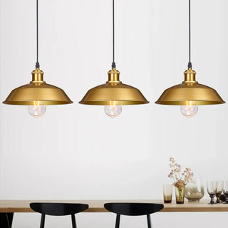 DECALY Industrial Gilded Metal Atelier Style Ceiling Light – view 3