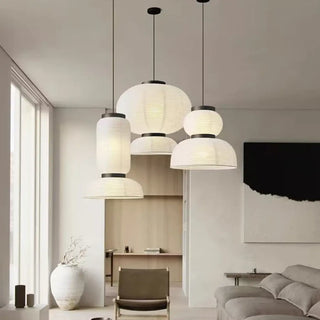 JAPAPA Japanese White Paper Lantern Ceiling Light – view 1