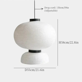 JAPAPA Japanese White Paper Lantern Ceiling Light – view 8