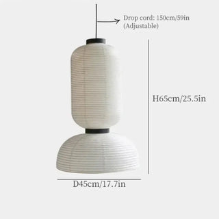 JAPAPA Japanese White Paper Lantern Ceiling Light – view 6