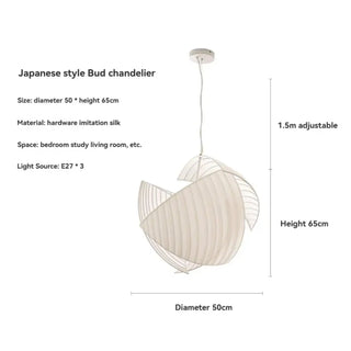 OTYORE Japanese White Elegant Fabric Pendant – view 7