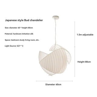 OTYORE Japanese White Elegant Fabric Pendant – view 6