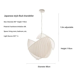 OTYORE Japanese White Elegant Fabric Pendant – view 8