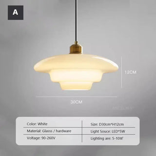 Designer white LED pendant, modern soft ambient hanging ceiling lamp