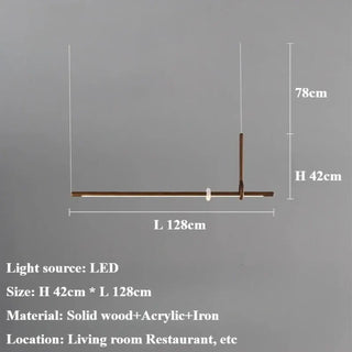 LUERYTE LED Wood and Acrylic Design Ceiling Light – view 9