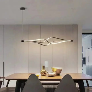 Modern LED wavy pendant lamp, organic suspension ceiling hanging light