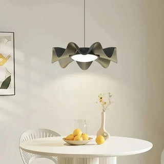 Designer LED pendant with acrylic shade, modern iron ceiling light fixture