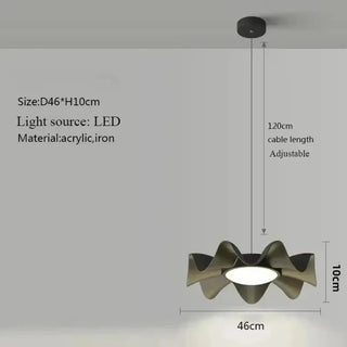 Modern acrylic LED hanging lamp, transparent ceiling pendant light fixture