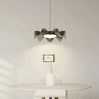 LED pendant light with transparent acrylic shade, modern ceiling hanging lamp