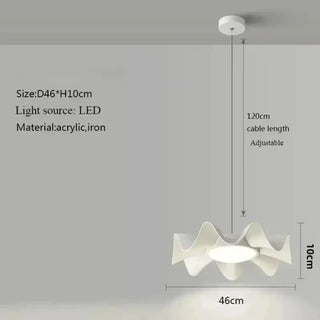 LED ceiling pendant, contemporary transparent acrylic iron hanging light