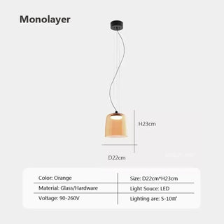 LUTYRGYSIS LED Orange Striking Elegant Ceiling Light – view 2