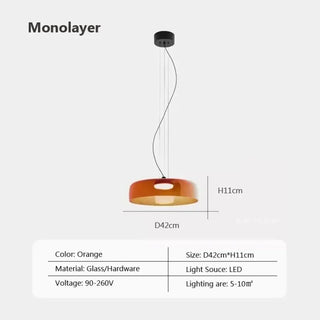 LUTYRGYSIS LED Orange Striking Elegant Ceiling Light – view 8