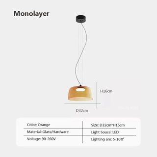 LUTYRGYSIS LED Orange Striking Elegant Ceiling Light – view 5