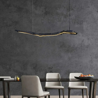 Sculptural LED pendant light, organic design modern ceiling fixture
