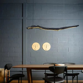Designer organic pendant lamp, sculptural LED modern ceiling fixture