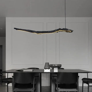Organic LED pendant lamp, sculptural modern ceiling hanging light