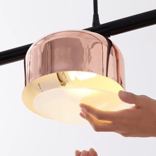 LINACO Modern Linear Four-Shade Copper Ceiling Light – view 3