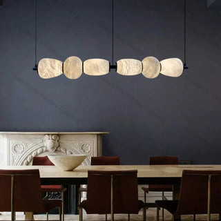 Opal glass linear pendant lamp, modern decorative ceiling hanging light