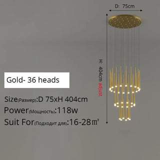 ALIXE Luxury Gilded Staircase Ceiling Light – view 9