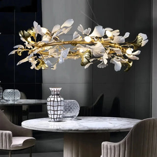 FILAGIL Luxury Gilded Foliage and White Ceiling Light – view 3