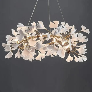 FILAGIL Luxury Gilded Foliage and White Ceiling Light – view 2
