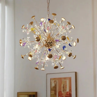 DOCO Luxurious Gold Pendant Ceiling Light with Colorful Decorations – view 5