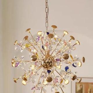 DOCO Luxurious Gold Pendant Ceiling Light with Colorful Decorations – view 4