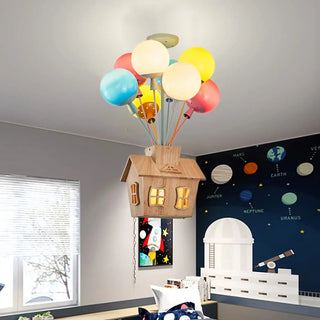 Whimsical balloon-shaped pendant light, unique floating design for modern home décor