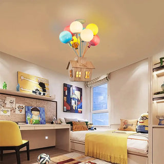 Creative balloon pendant ceiling light in bold color, decorative hanging lamp for nursery