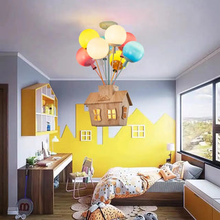 Designer balloon pendant lamp with warm glow, creative ceiling light for living room