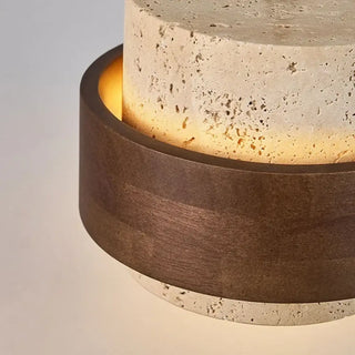 MARIBA Marble and Brown Wood Finish Ceiling Light – view 7