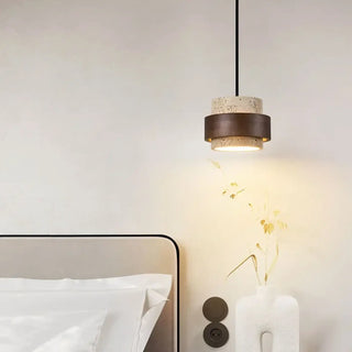 MAELLA Marble and Solid Wood Ceiling Light – view 1