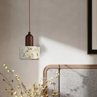 CHANDER Metal with Marble Shade Ceiling Light – view 3