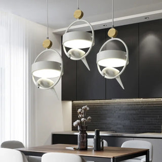 NGOTY Metal and Wood Bird Design Ceiling Light – view 5