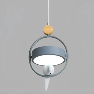 NGOTY Metal and Wood Bird Design Ceiling Light – view 1