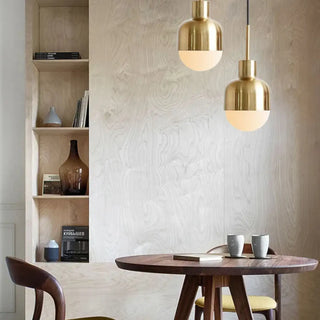 HANGIR Gilded Metal White Ceiling Light – view 4