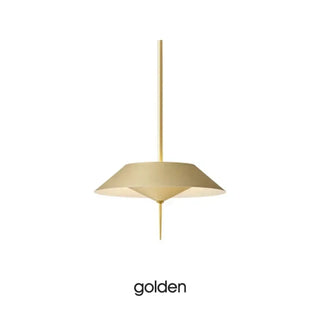 Gold pendant lamp detail — premium metal designer ceiling fixture